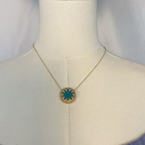 House of Harlow 1960 Turquoise Sunburst Pendant necklace